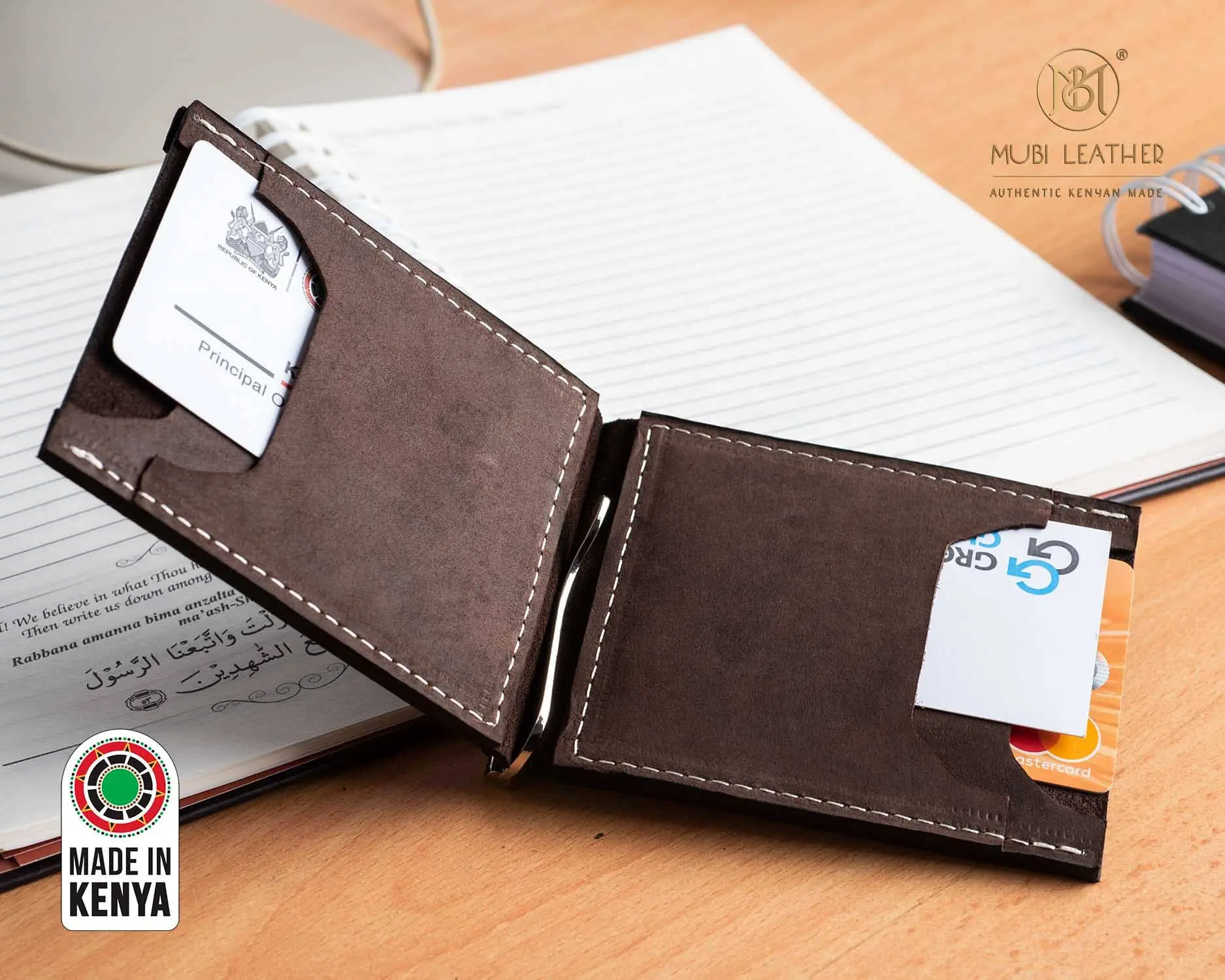 Leather multiple card holder